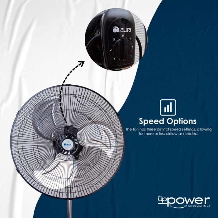 Aura Pedestal Fan AU 3501 18 inches with 3 fan blades